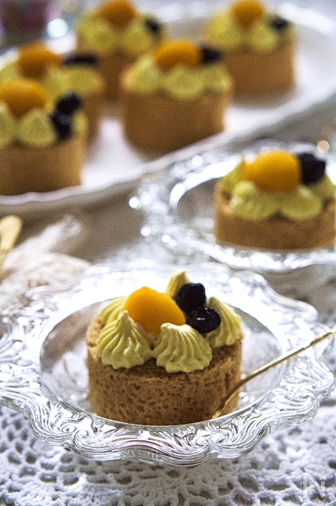 おせちのリメイク 栗きんとん黒豆のモンブラン