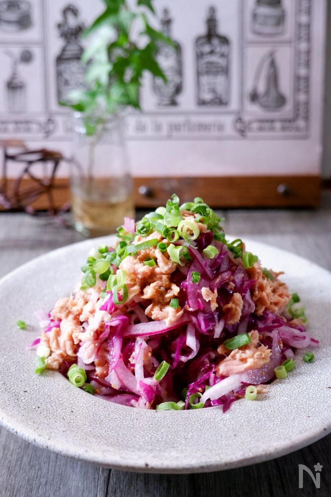 紫キャベツと大根のツナマリネサラダ