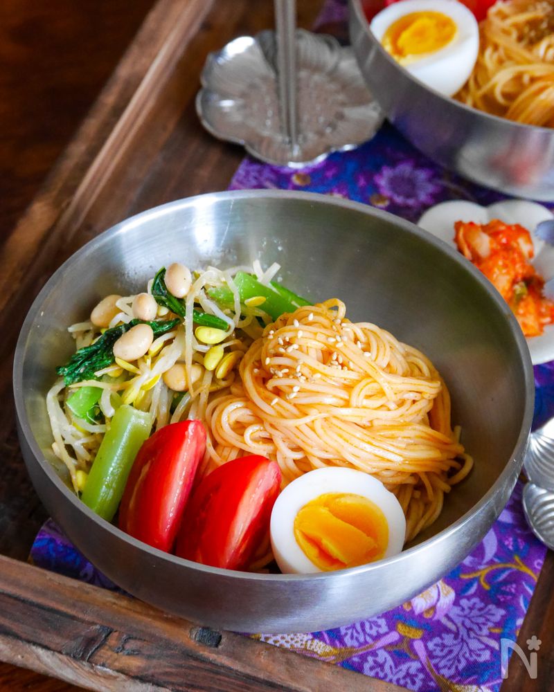 辛くない・野菜たっぷり韓国風あえ麺