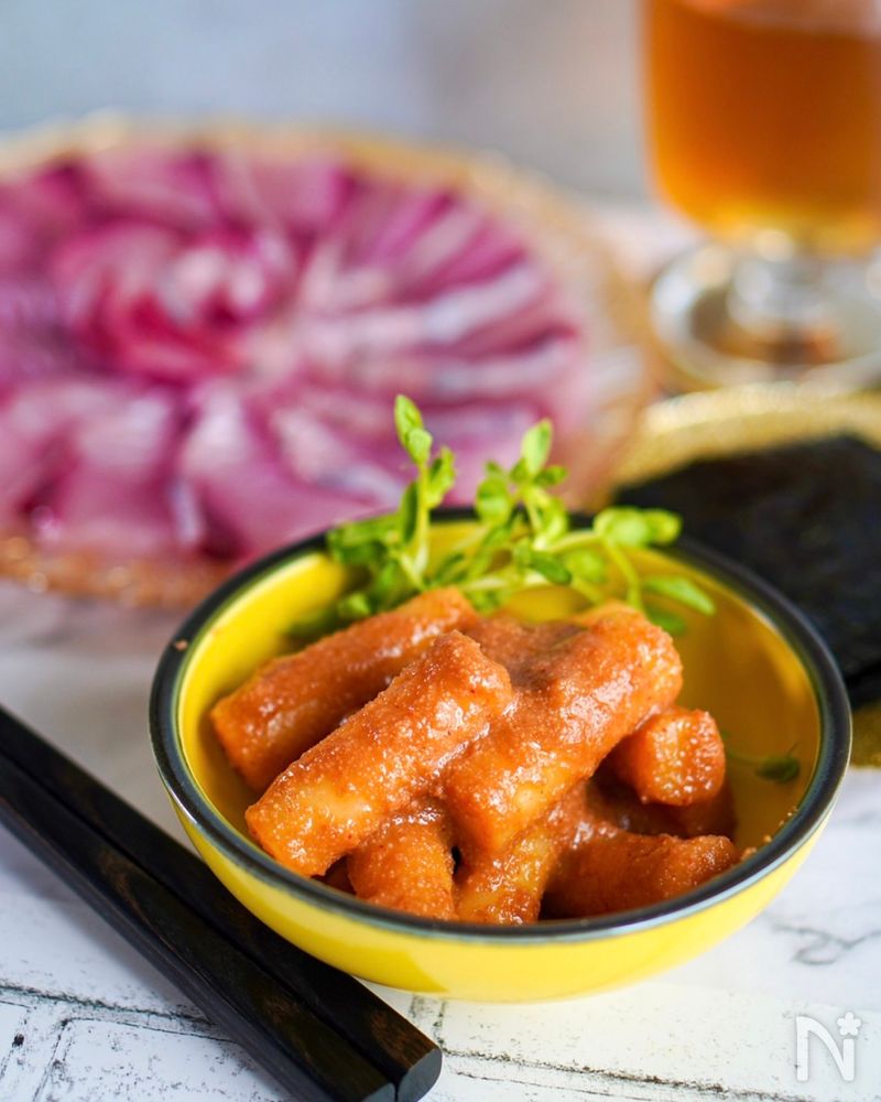 めんたいバタートッポギレンジレシピ