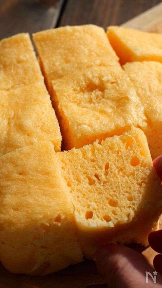 カットされたヨーグルト蒸しパン