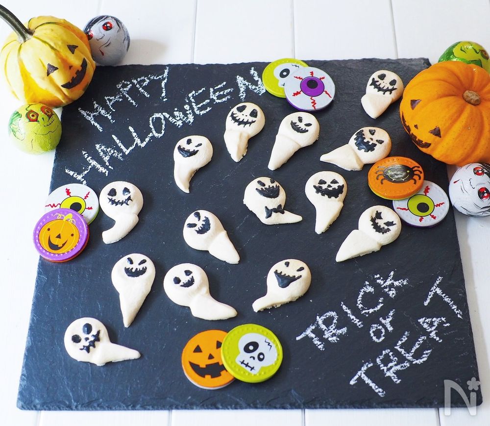 超簡単おばけのマシュマロクッキー