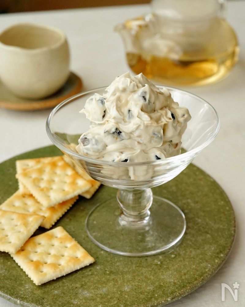 黒豆マスカルポーネ混ぜるだけ絶品・おせちリメイク