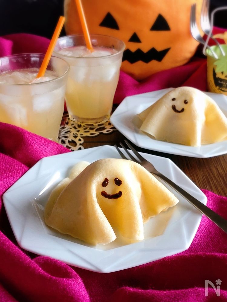 ハロウィンに簡単おばけちゃんクレープ。
