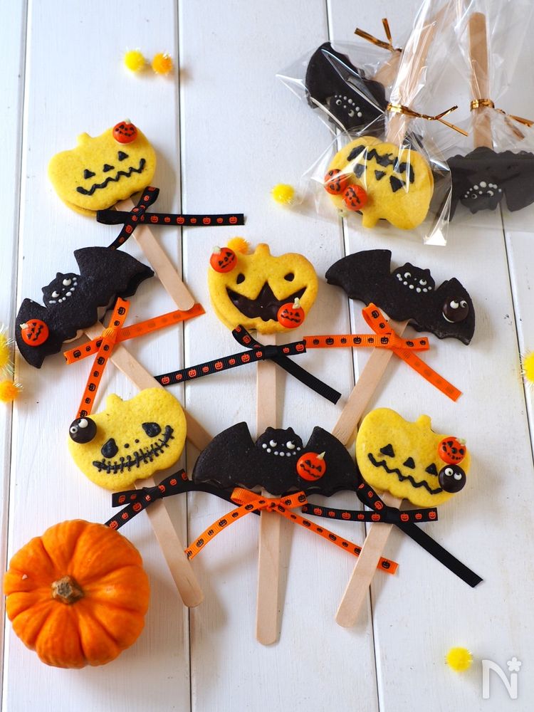 ハロウィンロリポップチョコサンドクッキー
