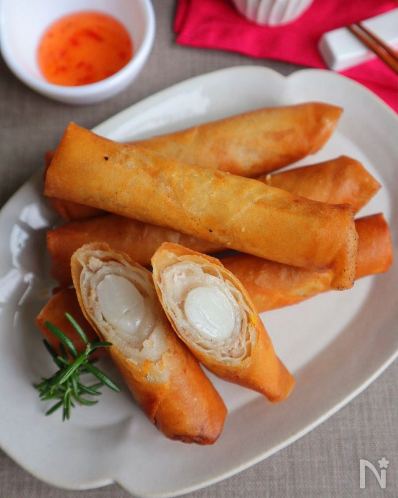 黄金コンビ 豚肉とトッポギの春巻き