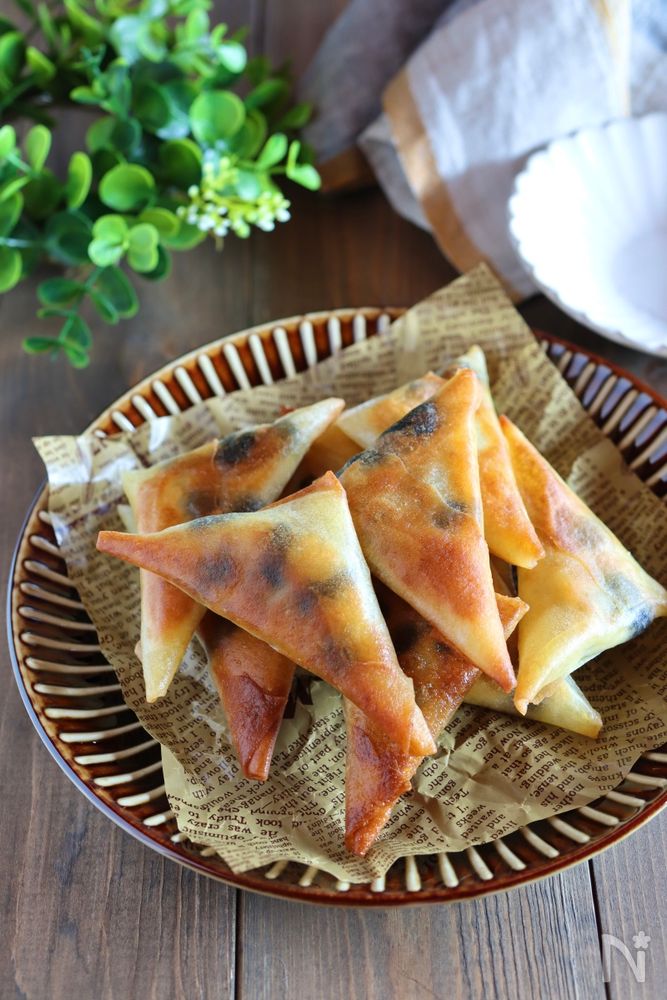 黒豆とチーズの春巻き