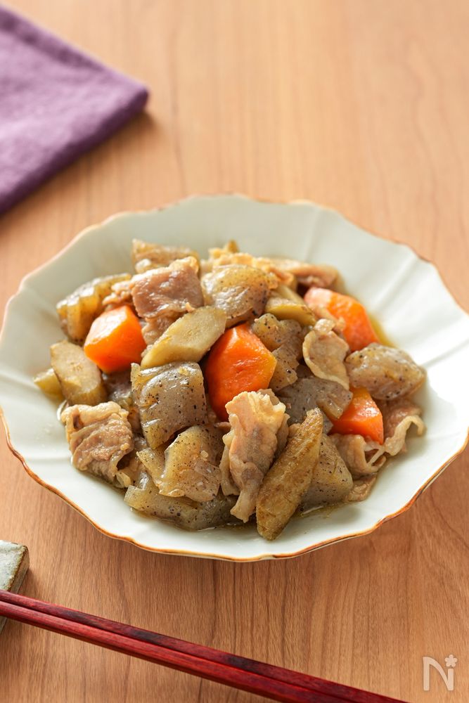 こんにゃくとごぼうの甘辛煮これ作れたら一生役立つ27